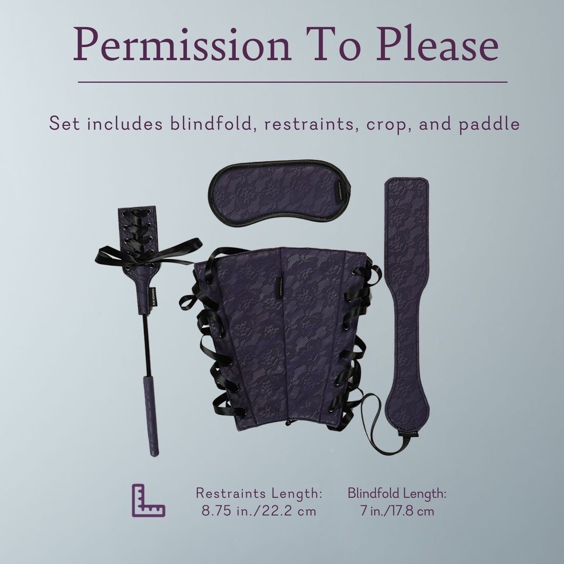 Pure Romance- Permission to Please- Restraints/ Lux Bondage Set
