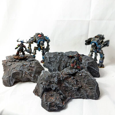 MYSTIC PIGEON GAMING Flat wastelands rock terrain - large rock set for tabletop and wargames