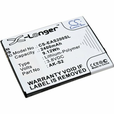 Akku für Handy, Smartphone Emporia Smart 2 3,8V 2400mAh/9,1Wh Li-Polymer Schwarz