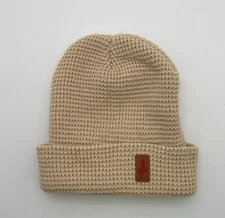 Makers Mark Beanie, Bourbon, Camel Kakhi colored, Waffle Knit