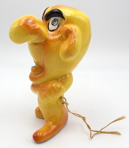 Awesome 1960s KREISS Psycho Ceramic UPSET BIG NOSE GUY Rhinestone Eyes Figurine - Picture 8 of 11