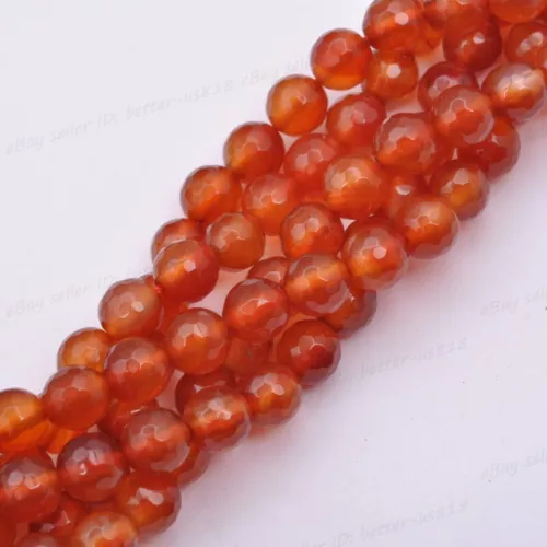 Wholesale Natural Gemstone FACETED Round Spacer Loose Beads 4MM 6MM 8MM 10MM - Picture 68 of 135