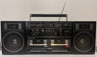 SANYO C35 Vintage AM/FM Radio Cassette Recorder  1980s Untested