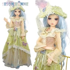 60cm BJD Doll SD Doll + Maquillage Du Visage + Yeux Bleus Remplaçables + Robe