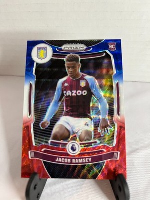 2021-22 Panini Prizm English Premier League Red White  Blue Jacob Ramsey #133 RC