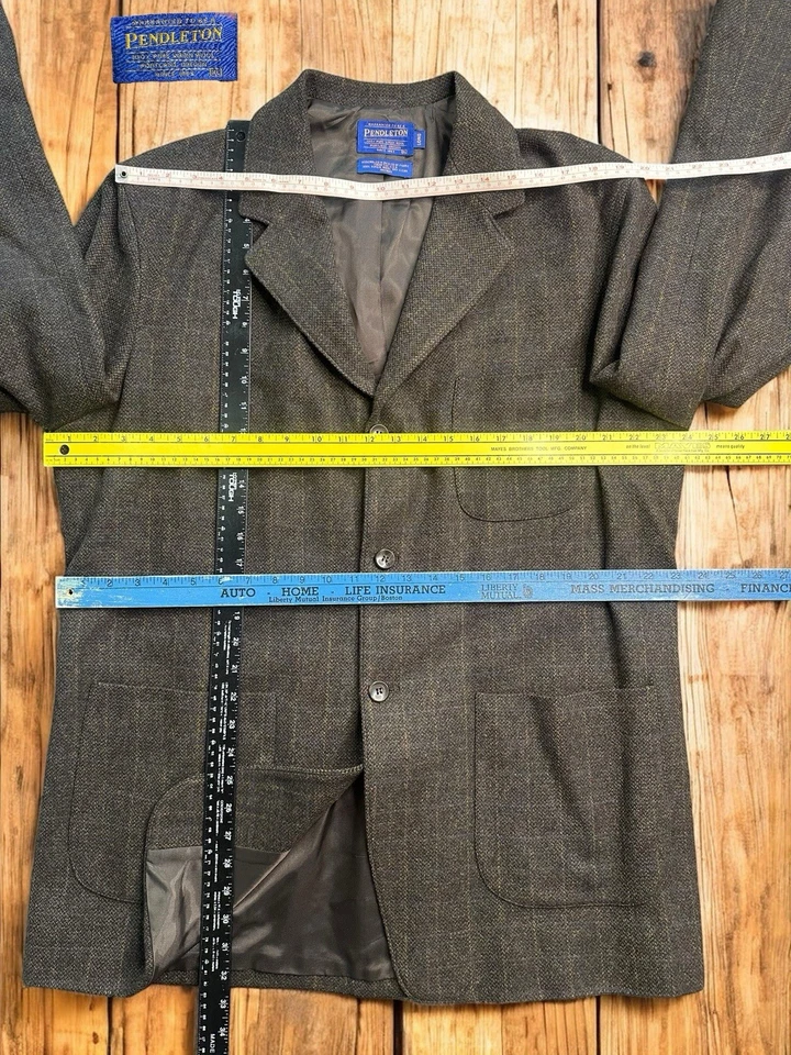 Chaqueta Pendleton Para Hombre XL Ashland Blazer 42L Lana Corderos Abrigo Deportivo Minimalista Foto 3 de 4