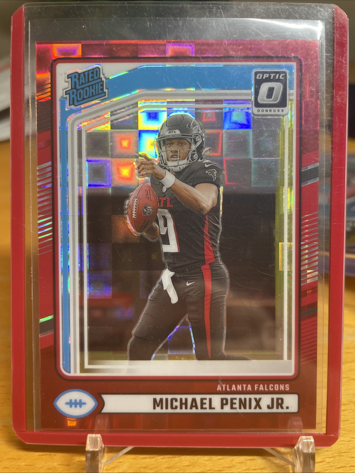 2024 Panini Donruss - Rated Rookie Michael Penix Jr. Optic Preview Red Pandora