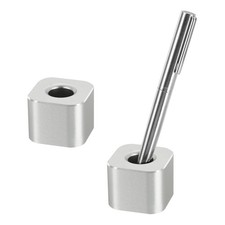 2 Pcs Aluminum Single Pen Stand Holder Pen Holder Base for Home Office, Silver