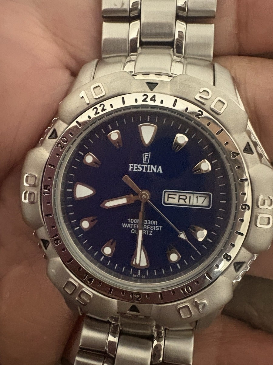 Festina 直接受け渡し Vintage Festina 8811 Men's Diver Watch – New Old Stock (NOS