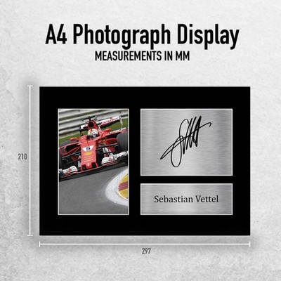 Sebastian Vettel Signed F1 Pre Printed Autograph Photo Memorabilia