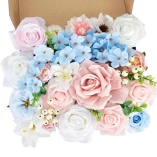 Artificial Flowers Fake Flowers English Pastel Flower Box for Wedding Bouquet
