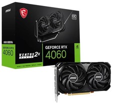 MSI GeForce RTX 4060 Ventus 2X Black 8G OC Gaming Graphics Card - 8GB GDDR6X, PC