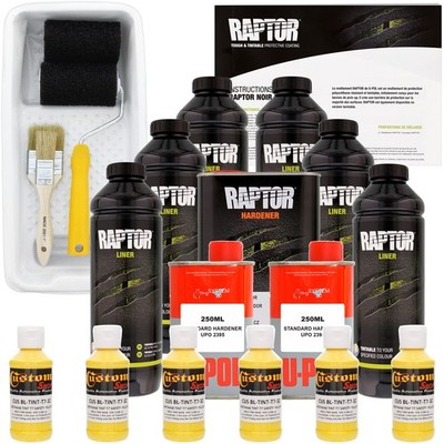 U-POL Raptor Tintable Safety Yellow Spray-On Truck Bed Liner Kit - 6 Quarts