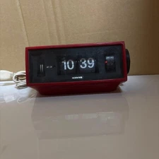 SEIKO DP690T Flip Clock Red 70s Retro Digital Working Alarm