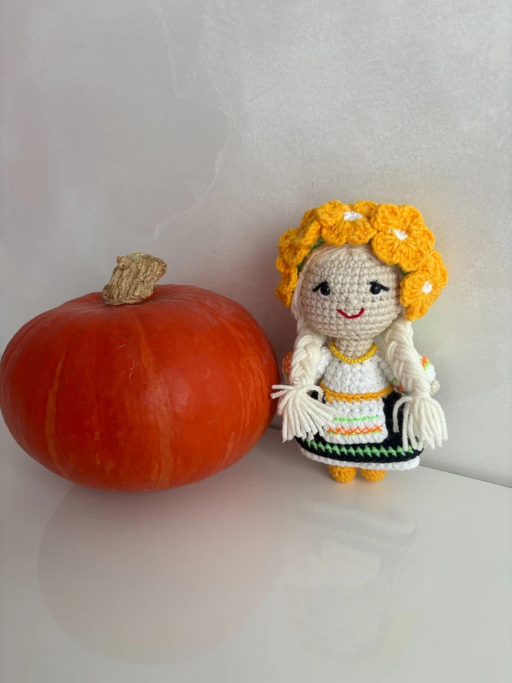 Doll 4,7" Amigurumi Baby Gift Soft Toy Handmade Newborn Cute Baby - Image 3 of 3