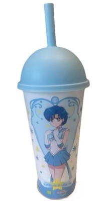 Sailor Moon - Sailor Merkur trinkbecher mit strohhalm / THERMOEFFEKT 400ml