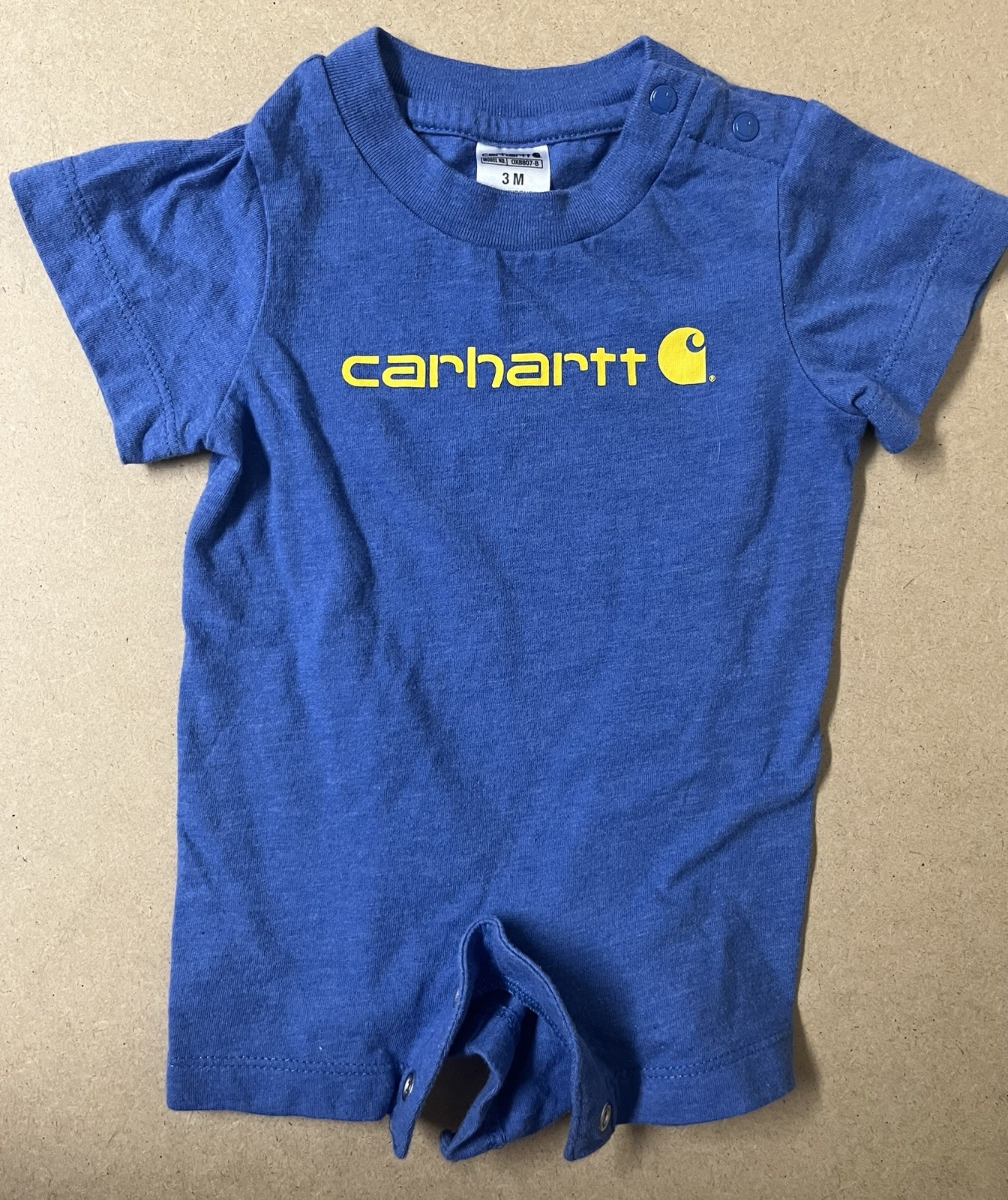 Carhartt Blue Baby Romper 3m (3month) Short Sleeve Body Suit