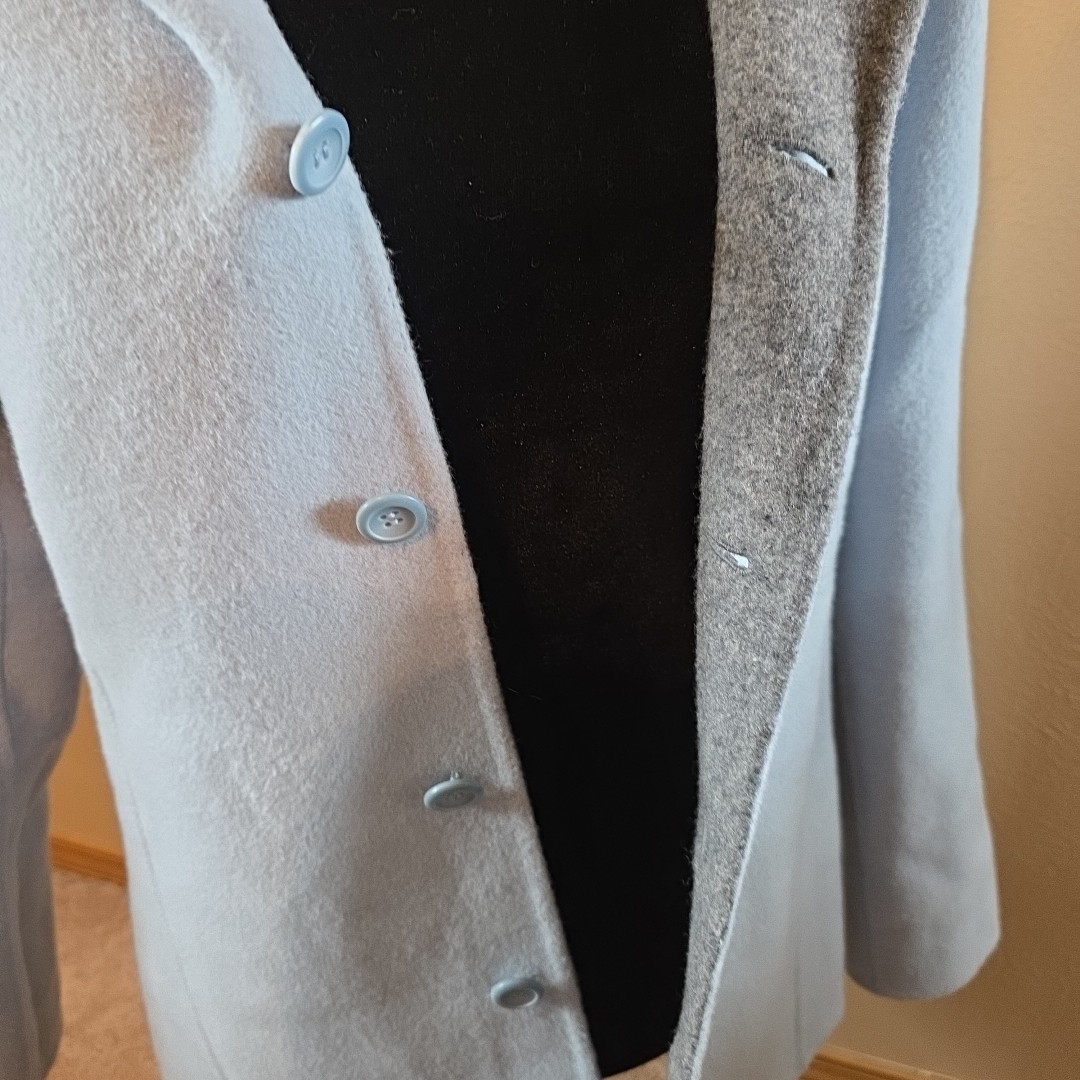 Pendleton Wool Jacket Coat Reversible Gray Light … - image 10