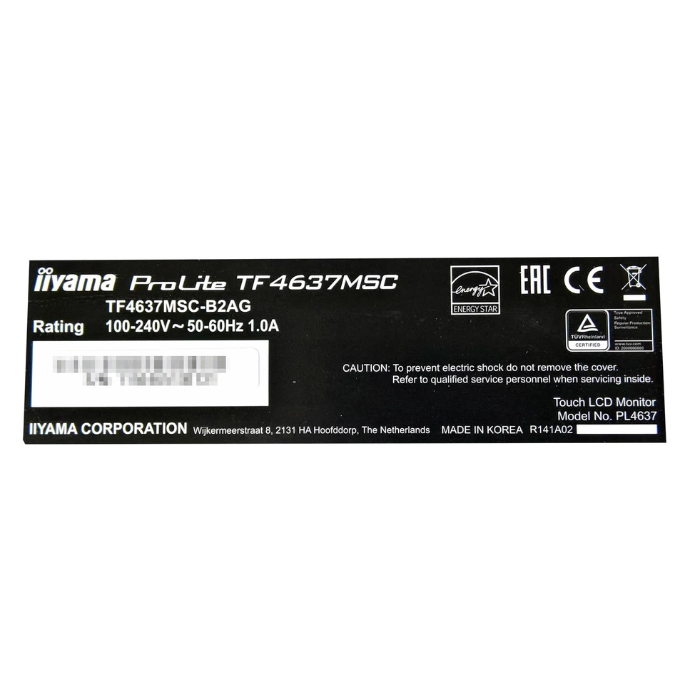 IIYAMA ProLite TF4637MSC-B2AG 46" (116,8cm) Full-HD LED Monitor VGA, DVI, HDMI,  - Bild 4 von 4