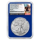 2021 (W) $1 Type 2 American Silver Eagle NGC MS70 FDI Black Label Blue Core