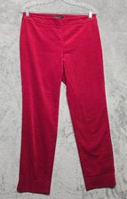 Talbots Pants Womens Size 8 Petite Red Chatham Ankle Velvet Stretch Holiday