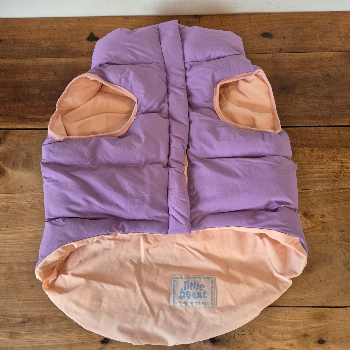 New with tag LITTLE BEAST Dog Down Filled Puffer Coat Parka purple