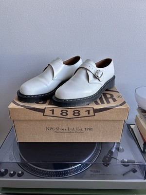 Men's Solovair Noah Single buckle Monk Derby Shoe Size 7 US White
