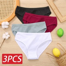 3pc Women Cotton Panties Jacquard Briefs Seamless Underpants Intimates S-XL