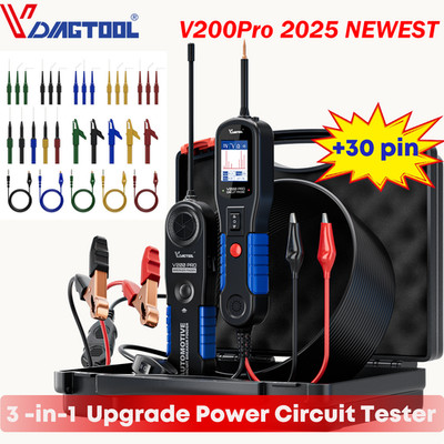 VDIAGTOOL V200Pro Auto Power Circuit Probe Tester +30pin Back Probe Kit 12V