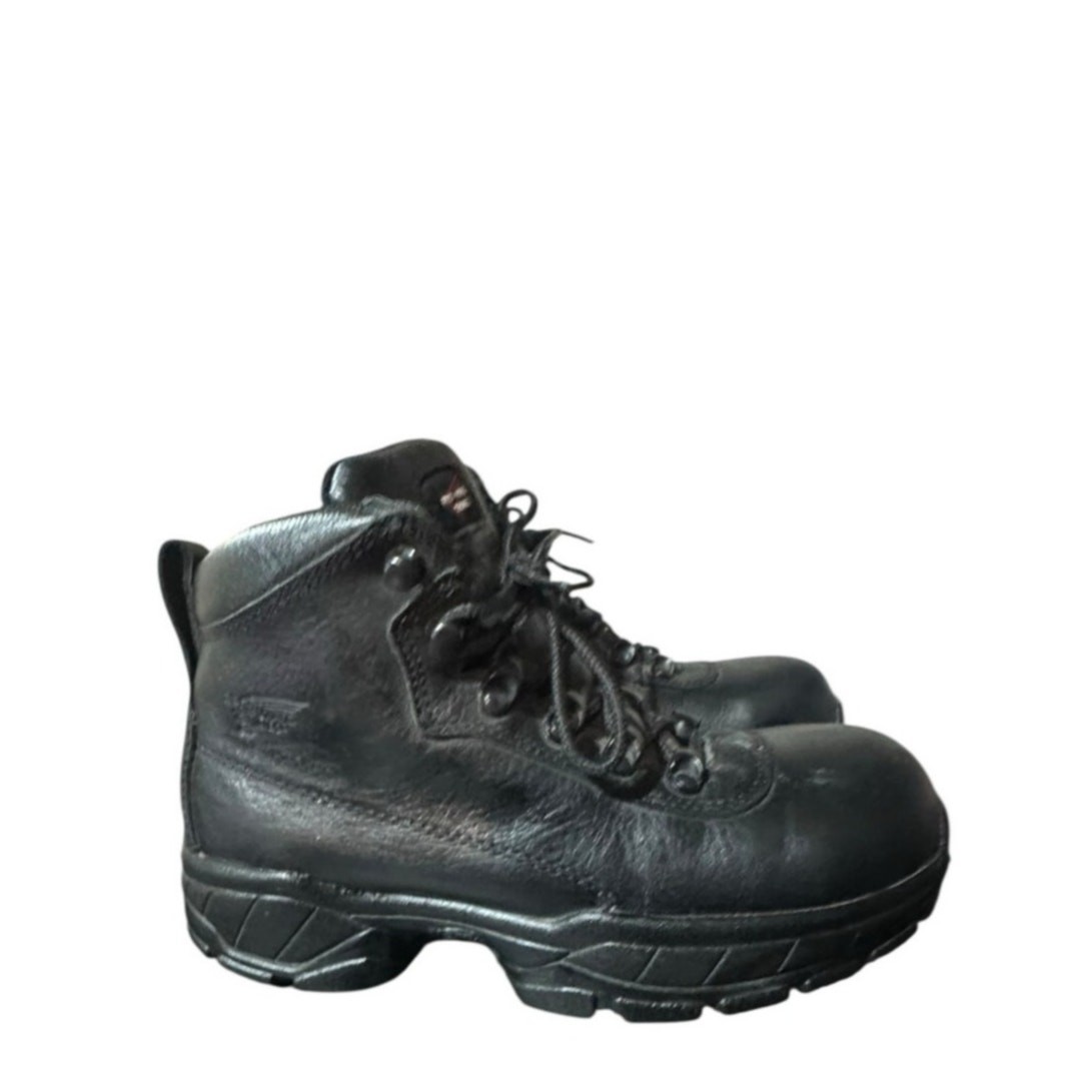 Botas de trabajo de senderismo de colección Red Wing 2305 negras con cordones punta de acero sin cordones para mujer 7 D