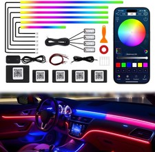 Dreamcolor Acrylic Interior Car LED Strip Lights, 10 in 1 Ambient Lighting Kit w