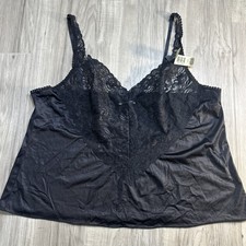 NWT vintage Vanity Fair Black Lace Camisole Size 46