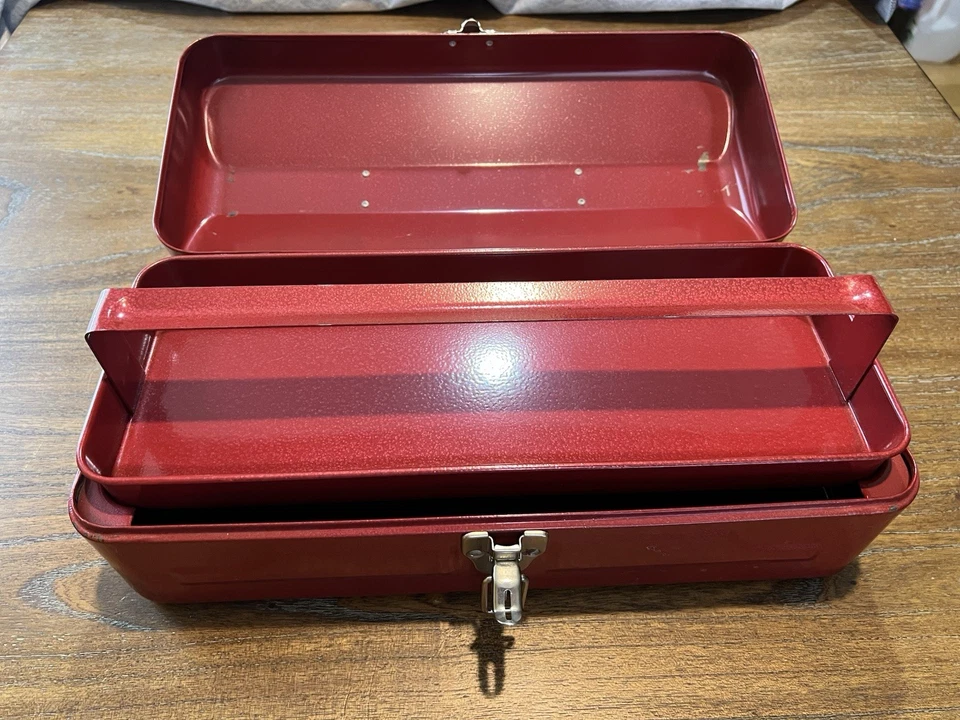 Caja de aparejos de metal My Buddy roja vintage bandeja única Louisville, KY Foto 2 de 4