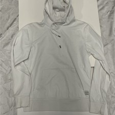 Jack  Jones Men  s Small White Hoodie Solid Pocket Sweatshirt