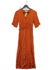& Other Stories A-Line Midi Dress in Brown