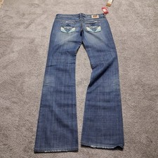 Jeans Donna Take Two bootcut Flared  Washed Out a Vita Bassa Decorato 2000s 