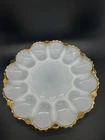 Vintage Anchor Hocking Fire King Milk Deviled Egg Serving Plate Tray Dish S15