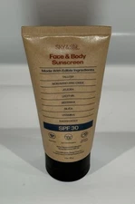 Sky and Sol Natural Mineral Sunscreen Lotion SPF 30 3 oz  Tallow & Zinc Oxide