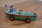 Vintage Schylling Dragon Fly tine toy speedboat