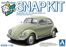 Aoshima 1/32 Scale Model Car Snap Kit 20-RG VW Volkswagen Beetle Reed Green