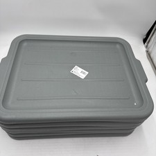 BOX of 12 Winco PL-57C Bus Pan Cover Dish Box Lid 22.5" x 15.75" Restaurant
