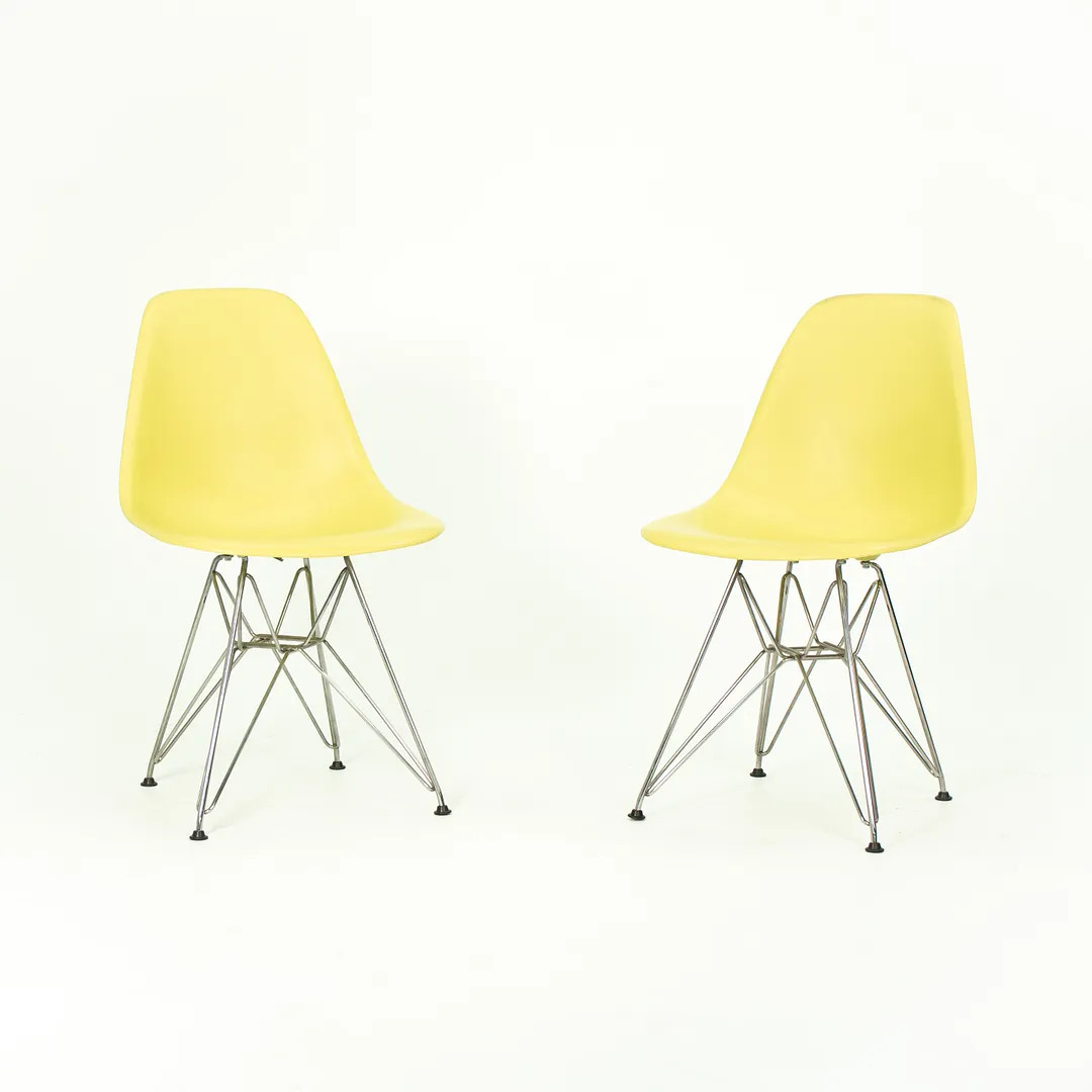 2010s Herman Miller Eames DSR Dining Chairs in Yellow Plastic with