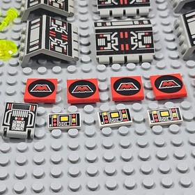 LEGO Vintage M-Tron Restoration Lot 6989 6923 sp033 String Reel Panels Prints