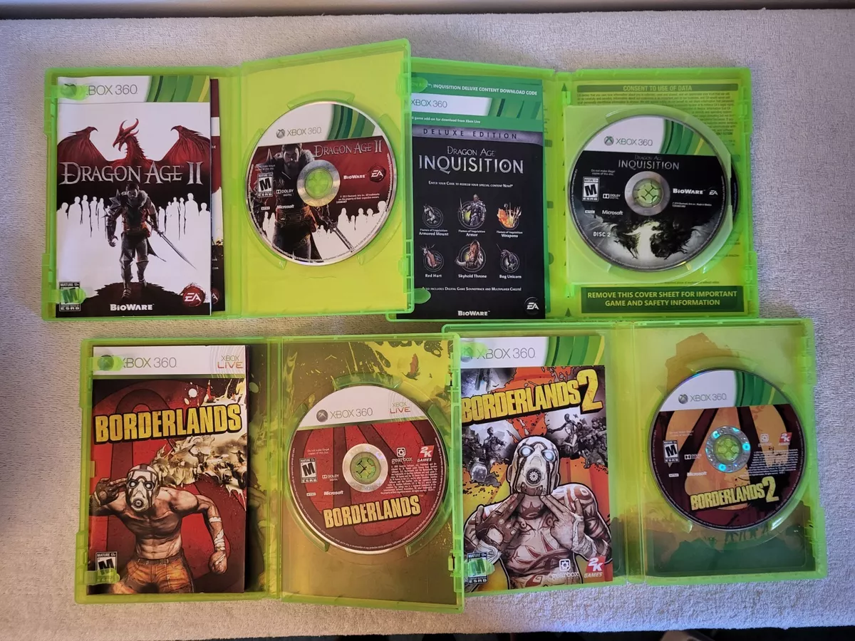 XBOX 360 MICROSOFT LOT 2 DRAGON AGE ORIGINS INQUISITION DELUXE COMPLETE