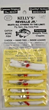 Kelly's Reveille JR Propeller 6PK White Lures Bluegill Perch Crappie Trout