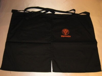 Jägermeister Bistro Kellner Schürze Vorbinder mit Innentasche schwarz 68*48 cm