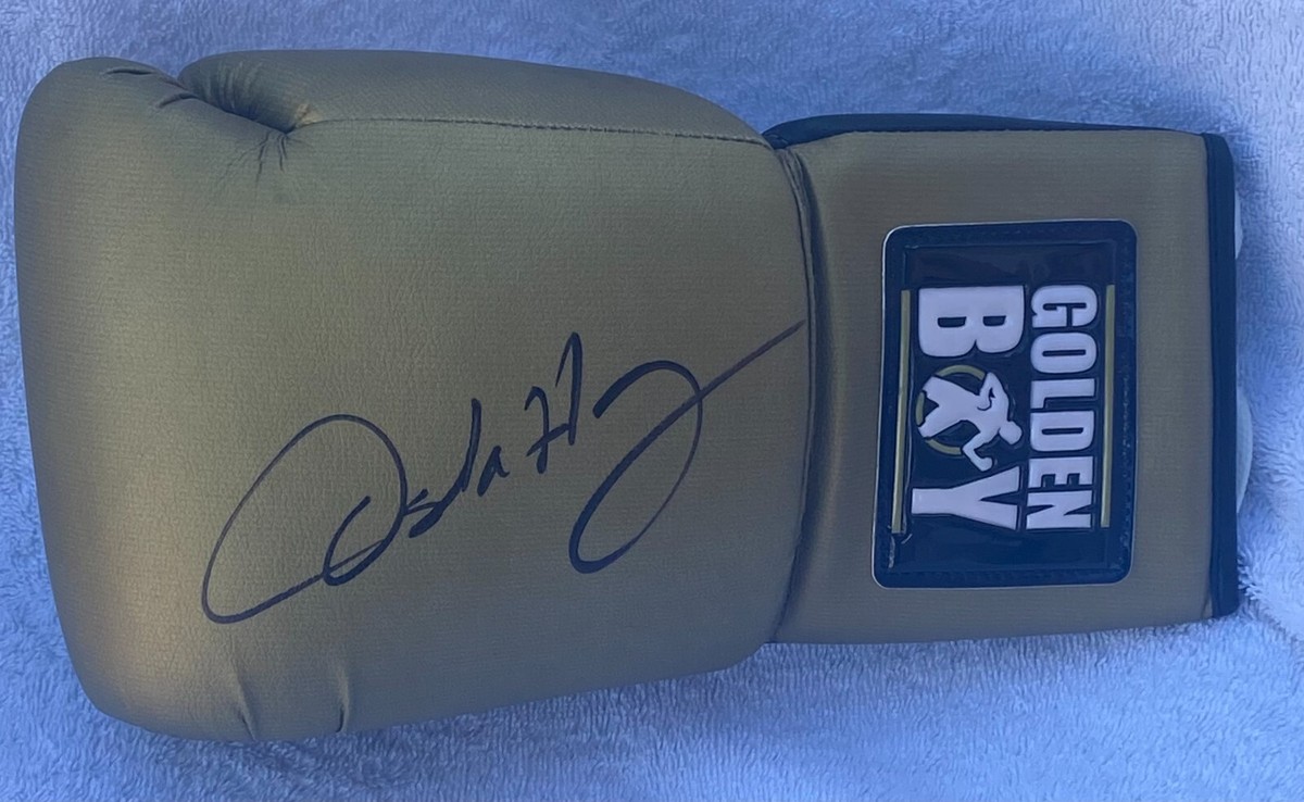 Oscar De La Hoya Hand Signed 'GOLDEN BOY' Gold