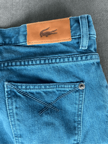 Lacoste Jeans Girls 12 Blue Straight Leg Classic Fit Denim Pants Everyday Wear - Picture 12 of 13