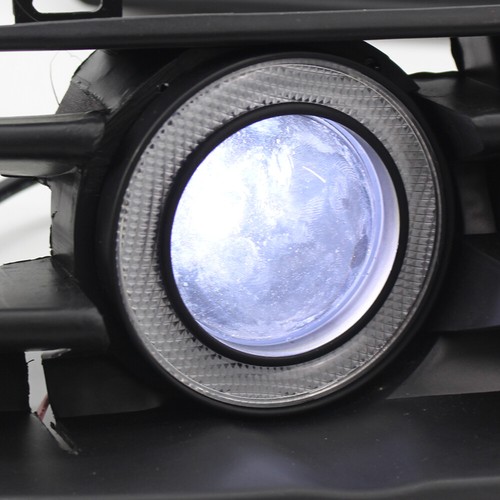 Car FOG Light FOR VW JETTA BORA MK4 99-04 Blue Angel Eyes COB LED Black - Picture 9 of 9