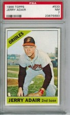 1966 Topps #533 Jerry Adair PSA 7